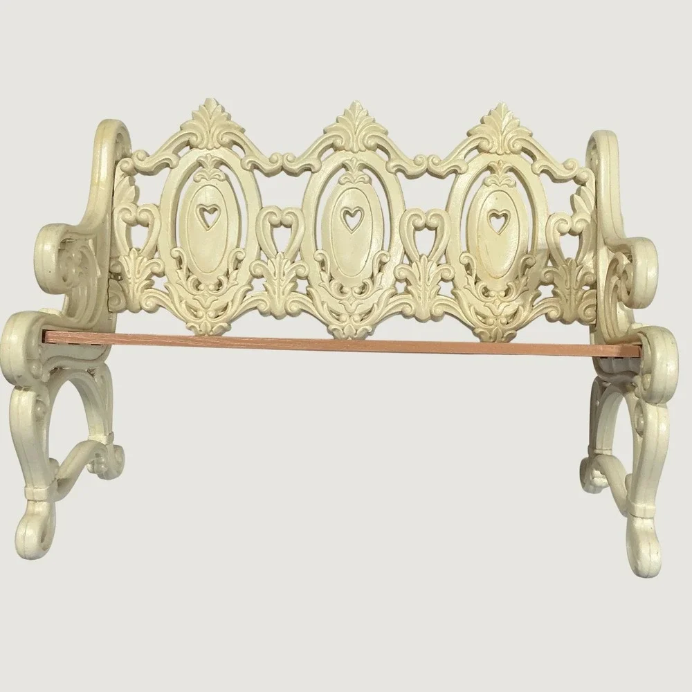 Vintage 1988 Burwood Wall Shelf Bench Style Hanging #2914 Made USA 12
